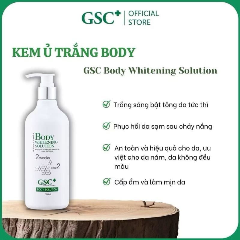 Kem Ủ Trắng Body Gsc Whitening Solution 500ml Kem Ủ Trắng Body Gsc Whitening Solution 500ml